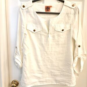 Tory Burch linen white blouse